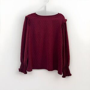 Burgundy Women's long sleeve blouse size xl NWOT
